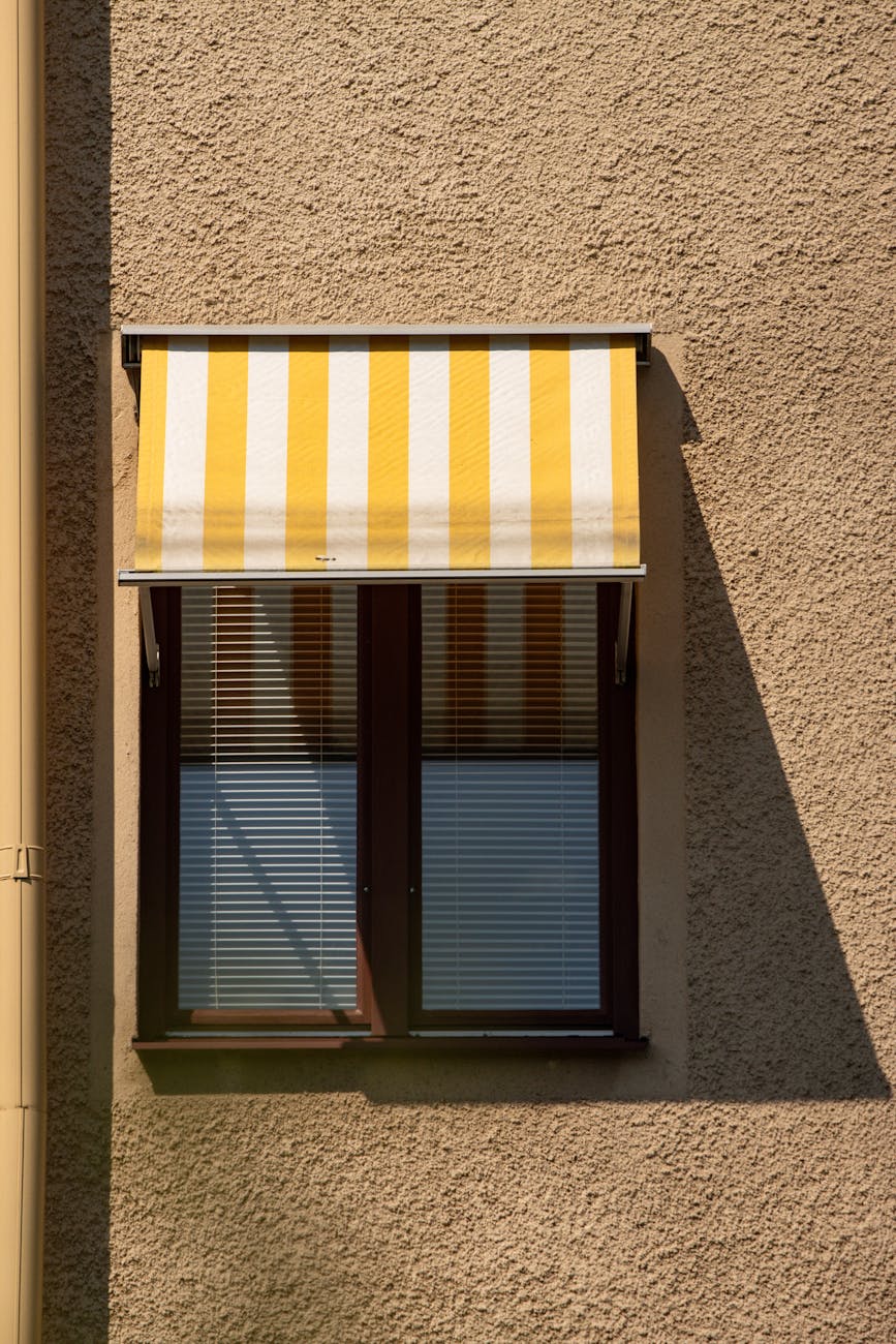 Modern window blinds installed in a commercial residential unit